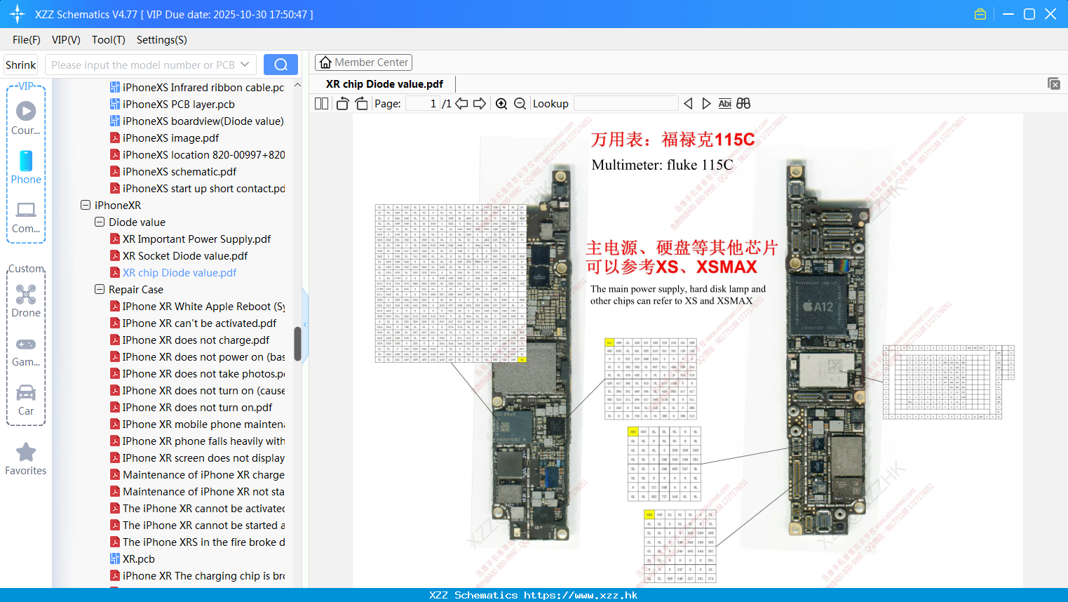 IPhone XR Chip Diode Value
